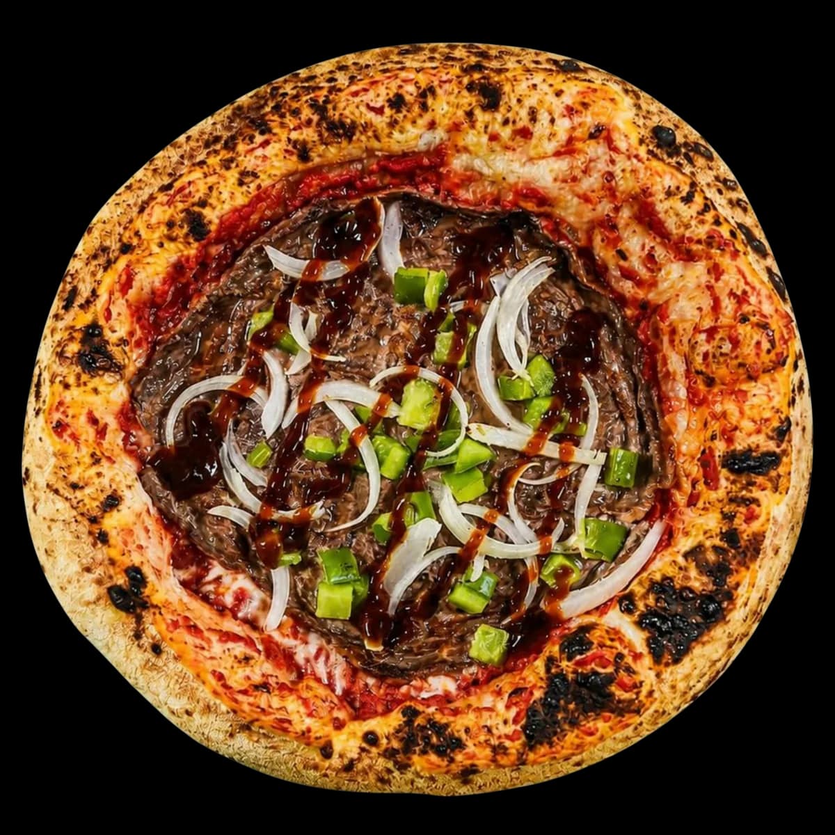 Saucy BBQ Wagyu pizza
